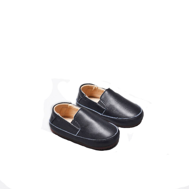 男童豆豆鞋宝宝鞋春秋新款儿童鞋一脚蹬J休闲鞋后跟可调节松紧皮