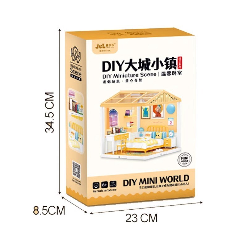嘉尔乐大城小镇迷你厨s房奶茶店diy手工拼装小屋场景益智