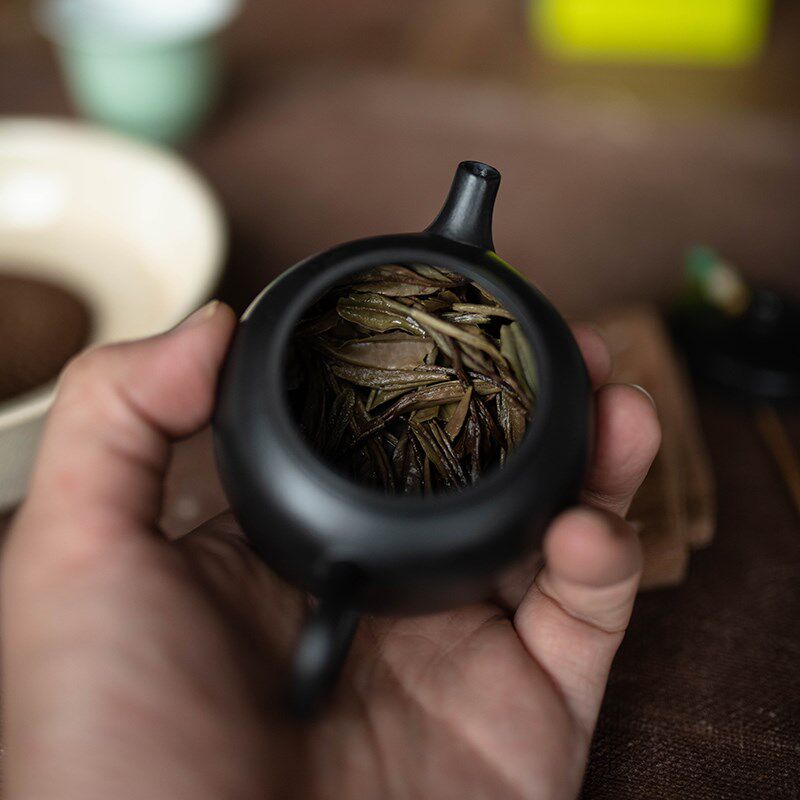 小煤窑朱泥紫砂壶 草m木灰焐灰 功夫茶具 文人 扁玉壶 小容量110C