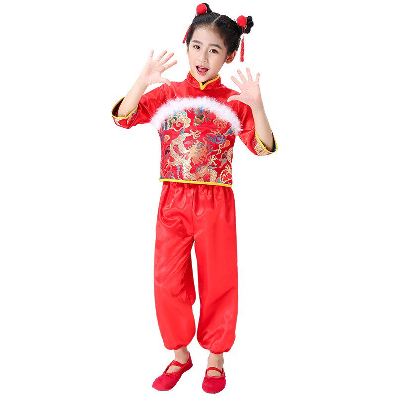 儿童秧歌服喜庆服