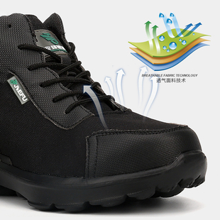 劳保鞋带钢板高帮男款透气防臭轻便防砸防刺穿工鞋女W士四季工作