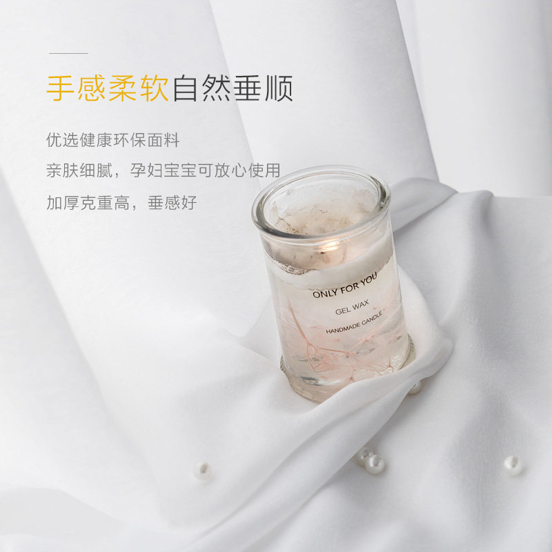 窗帘透光不透人窗纱超高加高别墅落地高窗白M纱帘定制简约现代成