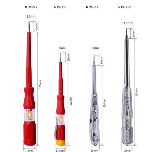 日本新款透明RUBICO罗宾汉测RVT-211电工试电笔进口验电器笔包邮