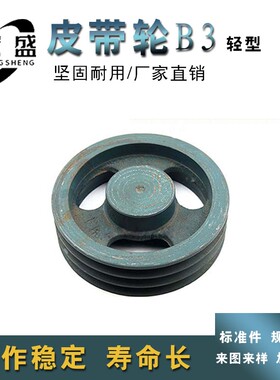 皮带轮 B型三槽 B3型 外径约178mm  7B3 可加工内孔