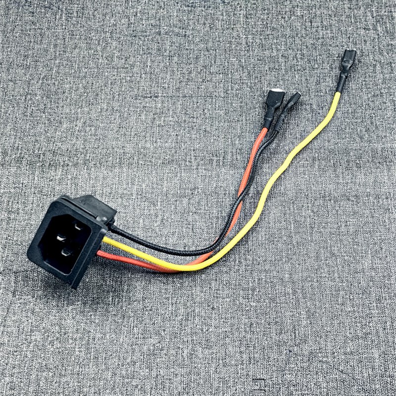 美的IH电饭煲原装带线无耳电源插座 电源线品字三插插座配件