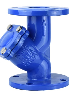 Y型过滤器GL41H-16Q污水管道工业铸铁法兰y型过滤器不锈钢网