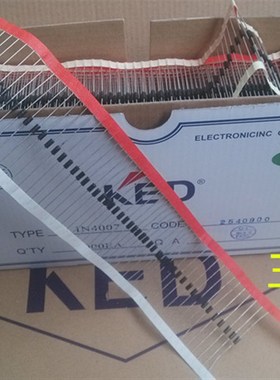 1N4007  IN4007全新KED整流二极管1200A/1A 52编带厂家直销1000个