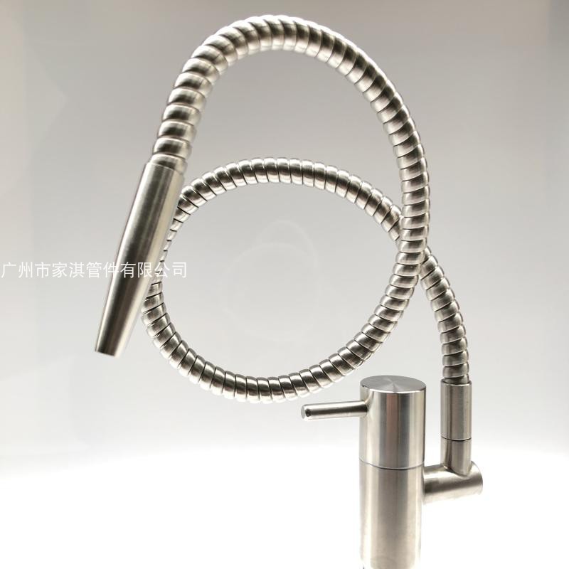 304不锈钢水龙头 2分管 4分口 净水器水龙头 万向软管蛇管水龙头