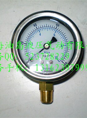 径向压力表 油压 耐震压力表Y60-LA50KG 100KG 150KG 250KG