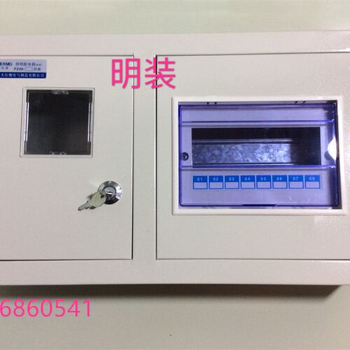 华而美PZ40-1户-8回路 单相表箱 可装一块电表8路空气开关 明装