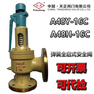 天正安全阀A48Y-16C A48Y-25C法兰全启弹簧式安全阀泄压阀排气阀