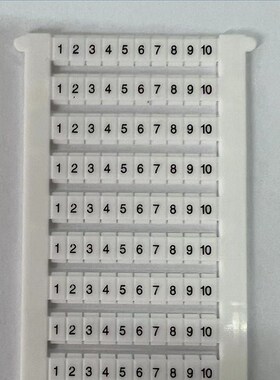 ZK3.5标记条 PT1.5系列弹簧接线端子标识号 ZB3.5数值排数字标签