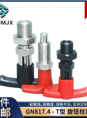 GN817.4T型手柄不锈钢旋钮柱塞XNTZ/XSTZ复位分度销弹簧螺纹销12