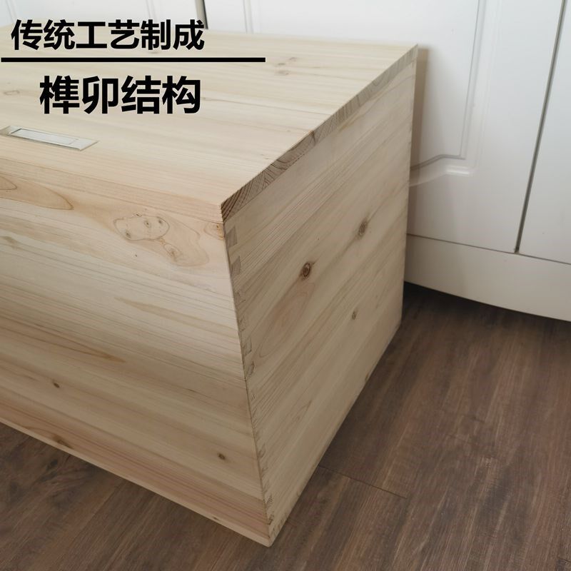榻榻米拼床木箱卧室飘窗地台柜实木床储物箱加宽床收X纳箱木箱定