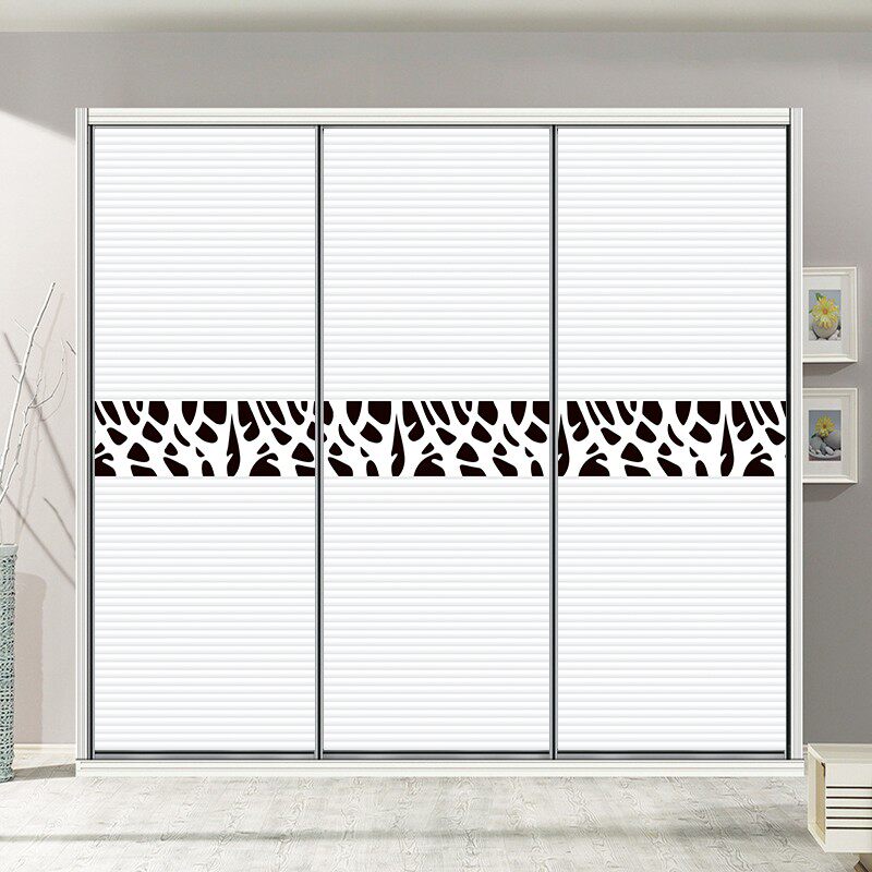 现代不透衣柜门贴仿百叶贴u纸家具翻新条纹自粘防水防油玻璃移门