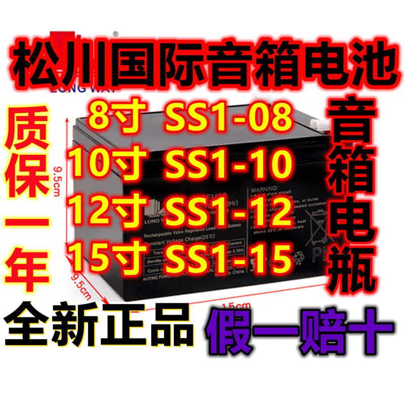 松川国际音响电池8寸10寸12寸15寸户外音响电池 广场舞音箱蓄电瓶