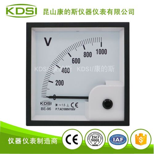 KDSI指针式交流电压表BE-96 AC1000V 1000/100V整流式