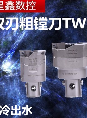 粗镗刀TWN2026/2533/3242/4154双刃粗镗刀可调式高精度出水粗镗头