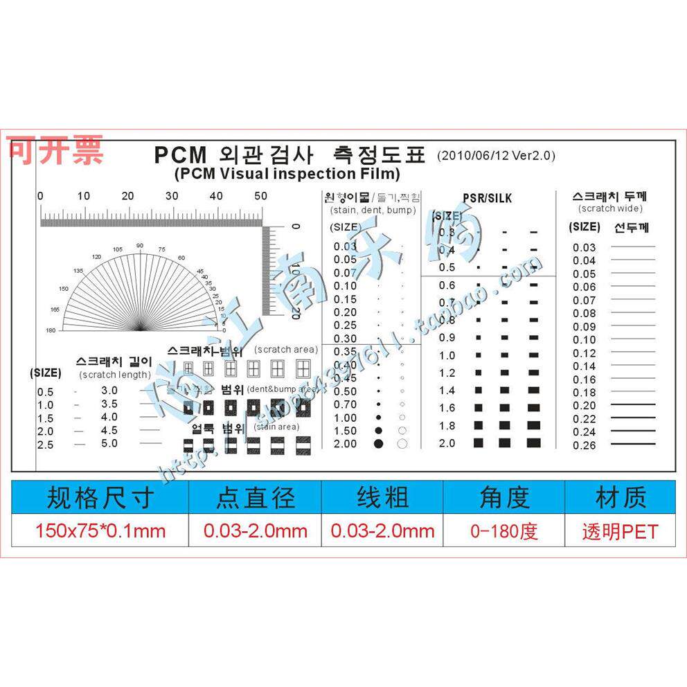 pcm视觉检查胶片面积点线规异物比对卡污点数卡规片外观缺陷比对