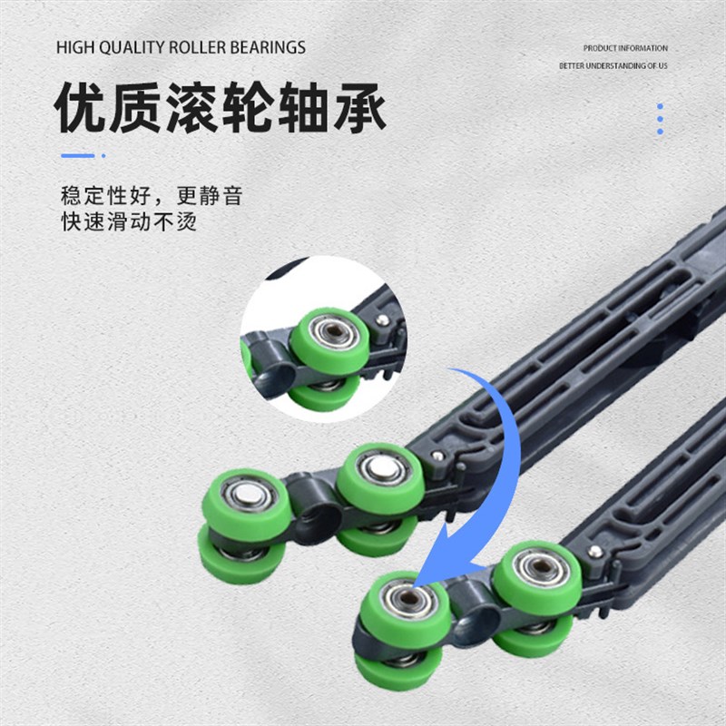 重型推拉门吊轨滑轮厨房卫生间y浴室玻璃移门轨道吊轮双向缓冲斜