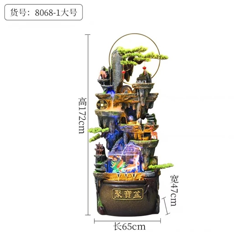 水幕墙假山循f环流水喷泉屏风隔断庭院办公室客厅招财景观摆件装