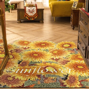 美式地垫入户门垫竖版丝圈进门门口地毯家用2023新款玄关防滑脚垫