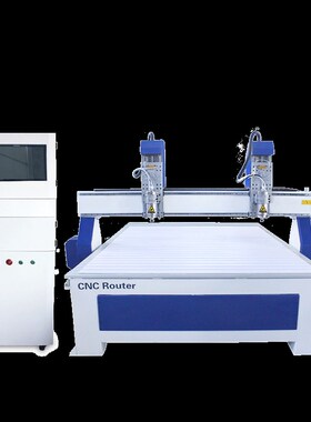 1825独d立双头雕刻机数控木工雕刻机广告亚克力板材雕花大型全自