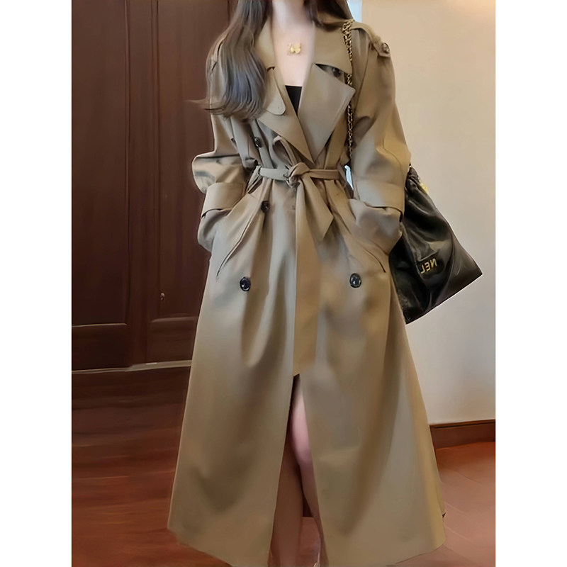 卡其色风衣外套女中长款早春秋小个子高级感英伦风超好看休闲大衣