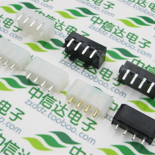 电脑连接器 电源接插件 大4P 大四P 焊板针座 IDE插座 间距5.08MM