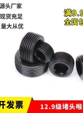 12.9级内六角止付螺丝P1.5喉塞M20M24M25M26M27M28M30M33油堵无头