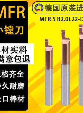德国加工中心钨钢小孔径精粗镗刀刀杆MFR 5 B2.0L22-D5