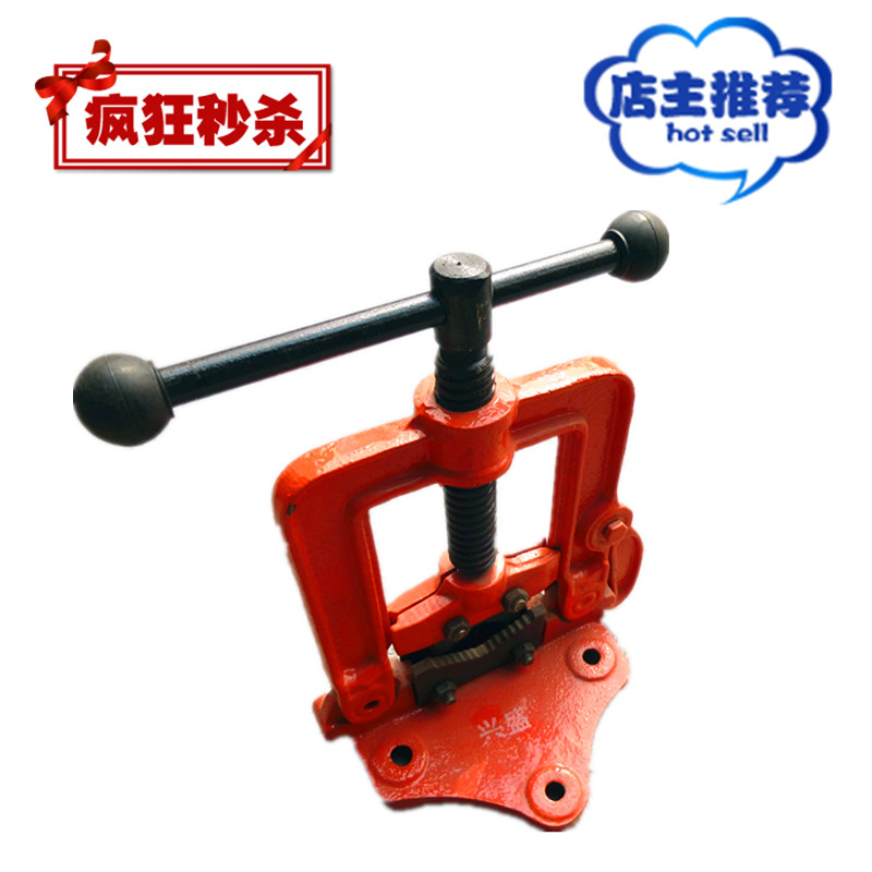 水管龙门钳管子台虎钳龙门架手动套丝机安装铁管钳夹持2号3#4#