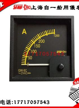上海自一船用Q72/Q96/Q144/Q192-ZC-G夜视背光直流电流电压表BC-G