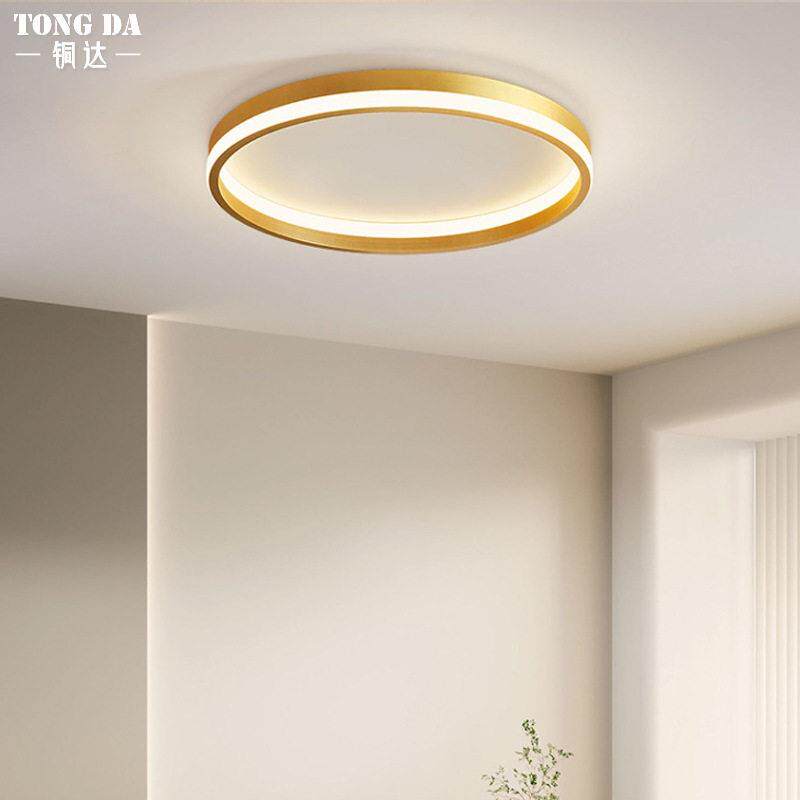 超简约全铜卧室吸顶灯别墅房间厨房餐厅灯酒店现客厅过道吸顶灯