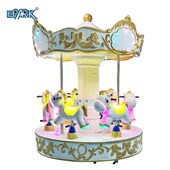 大型娱乐儿童转马游乐场投币式 6人旋转木马带光室内外游乐设备