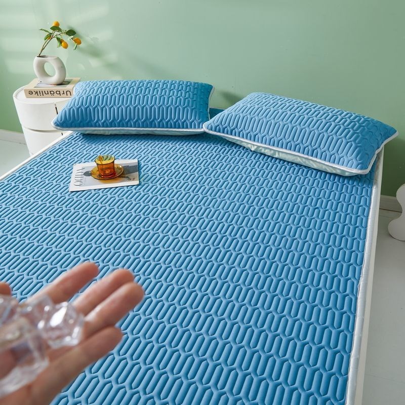 冰丝乳胶凉席三件套夏天凉感丝床单学生宿舍单人家用夏季空调席子