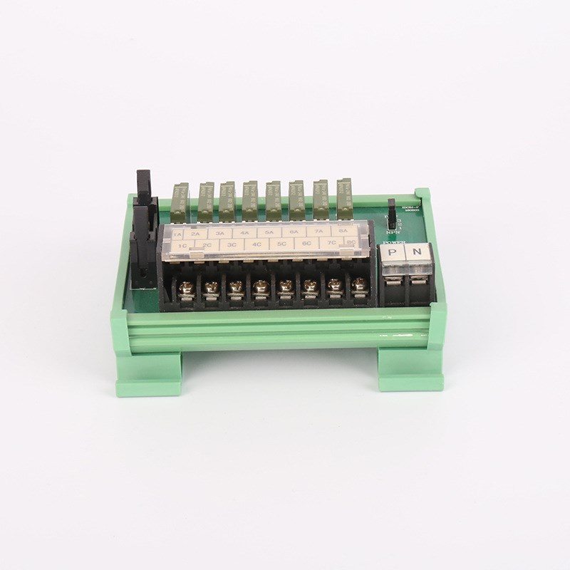 8路牛角接头继电器模组 PLC输出模块扩展板JR-B8PJ-F-FP