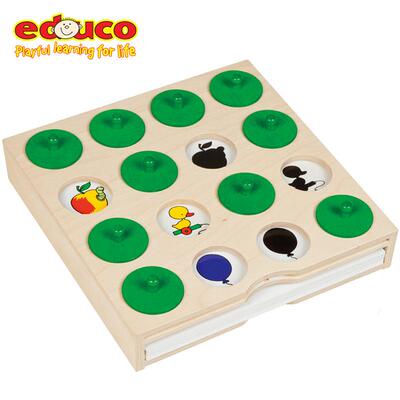 幼儿园数学教具玩教具逻辑思维掀盖记忆游戏-轮廓与阴影