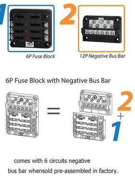 203-0K6路盒螺丝子端端子汇线排房车船GCZ舶游6艇保W险丝盒透明盖