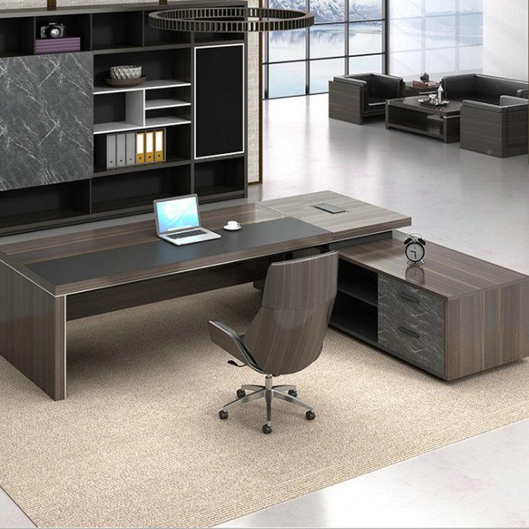 现代简约组办办公室老VFC板办合公桌经理桌子桌椅女总裁公家具老