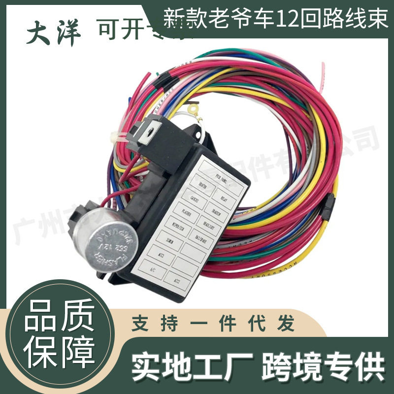 新款老爷车12回路EZ接线线束