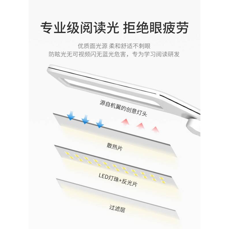 良亮LED护眼台灯儿童小学生书桌学习保视力卧室创意插电式写字灯