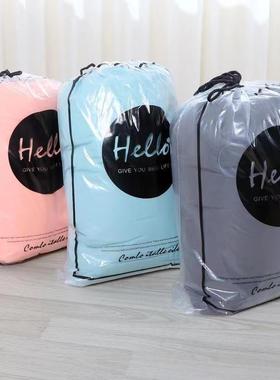 纺家床品四件套透明束口夏凉明被抽抽绳袋防水收纳袋绳透棉NKH被