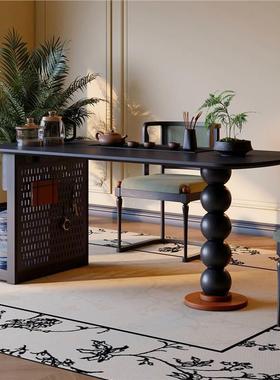 法式复古桌茶桌书一体两茶桌烧水壶一63550体嵌入式中古用风家用