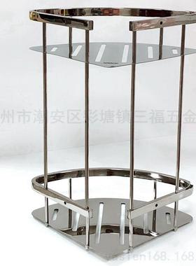 浴室3挂04不锈钢双层置物QSW双层架角架墙角架三浴室钩钢板置物架