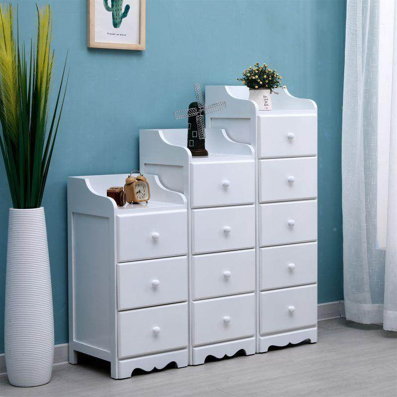 简欧式收纳整理储物柜小窄柜矮柜XNO缝屉头边迷床你30宽客夹厅卧