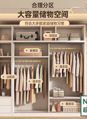 Yla衣CjaD7EJk柜家用子卧室质推代拉门柜边柜简约现组装儿童木衣