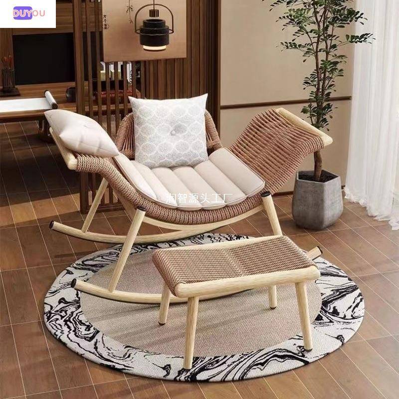 户外摇DFV椅摇躺单人藤椅成人家用厅懒人沙发客椅椅阳台庭院复古
