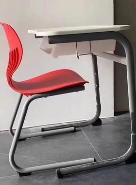 学校食堂餐椅学生四厅人位餐桌子公77704司员工饭餐堂连体快餐椅