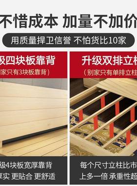 易实木床1.YNM米松木双人床1.85经米济型现代简约出租房简1单人床